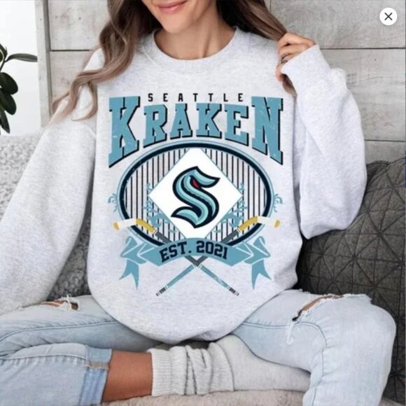 Seattle Kraken 2018 Sweater Kraken Ice Hockey Sweatshirt Seattle Kraken Shirt - Picture 1 of 3